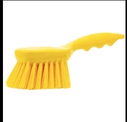 Cepillo flotante amarillo para fregar ollas y utensilios Carlisle 40541EC04 Sparta de 8"