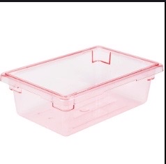 Caja de policarbonato roja para almacenar alimentos Cambro 12186CW Camwear® de 45,7 x 30,5 x 15,2 cm