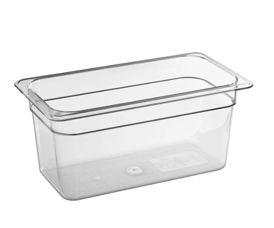 Carlisle 3066207 StorPlus - Recipiente para alimentos de policarbonato transparente de 1/3 de tamaño - 6" de profundidad