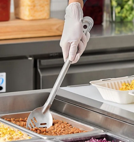 Cuchara ranurada de acero inoxidable Vollrath 46985 de 15"