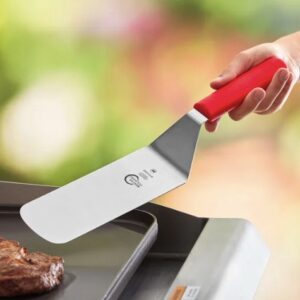 Espátula Mercer Culinary M18700RD Millennia® de 8" x 3" con mango rojo