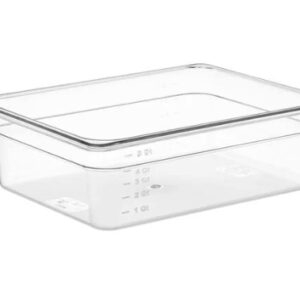 Recipiente para alimentos de policarbonato transparente Cambro 36CW135 Camwear® de 1/3 de tamaño - 6" de profundidad