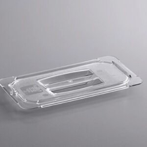 Tapa para recipiente de policarbonato transparente con asa Vigor de 1/4 de tamaño