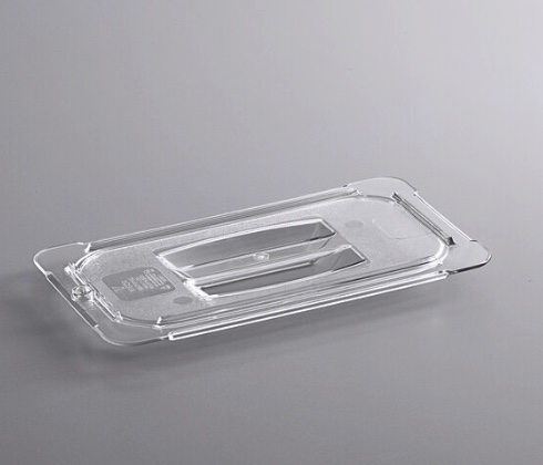 Tapa para recipiente de policarbonato transparente con asa Vigor de 1/4 de tamaño