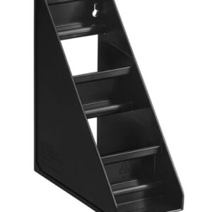 Vollrath 4830-06 Traex® - Soporte para condimentos de 3 niveles de autoservicio negro con clips