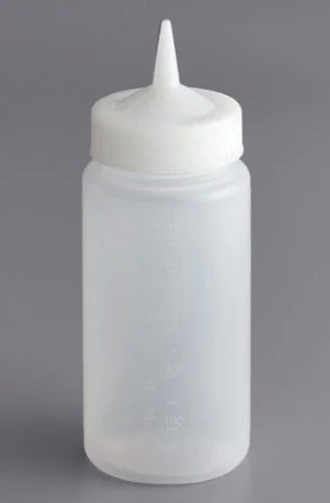 Vollrath 4916-13 Traex® Color-Mate™ Botella flexible de boca ancha transparente de una sola punta de 16 oz