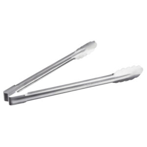 Pinza multiusos festoneada de acero inoxidable de una pieza, de 12" y resistente, Vollrath 4781210 Jacob's Pride