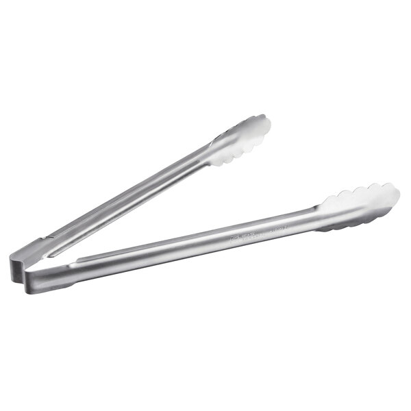 Pinza multiusos festoneada de acero inoxidable de una pieza, de 12" y resistente, Vollrath 4781210 Jacob's Pride